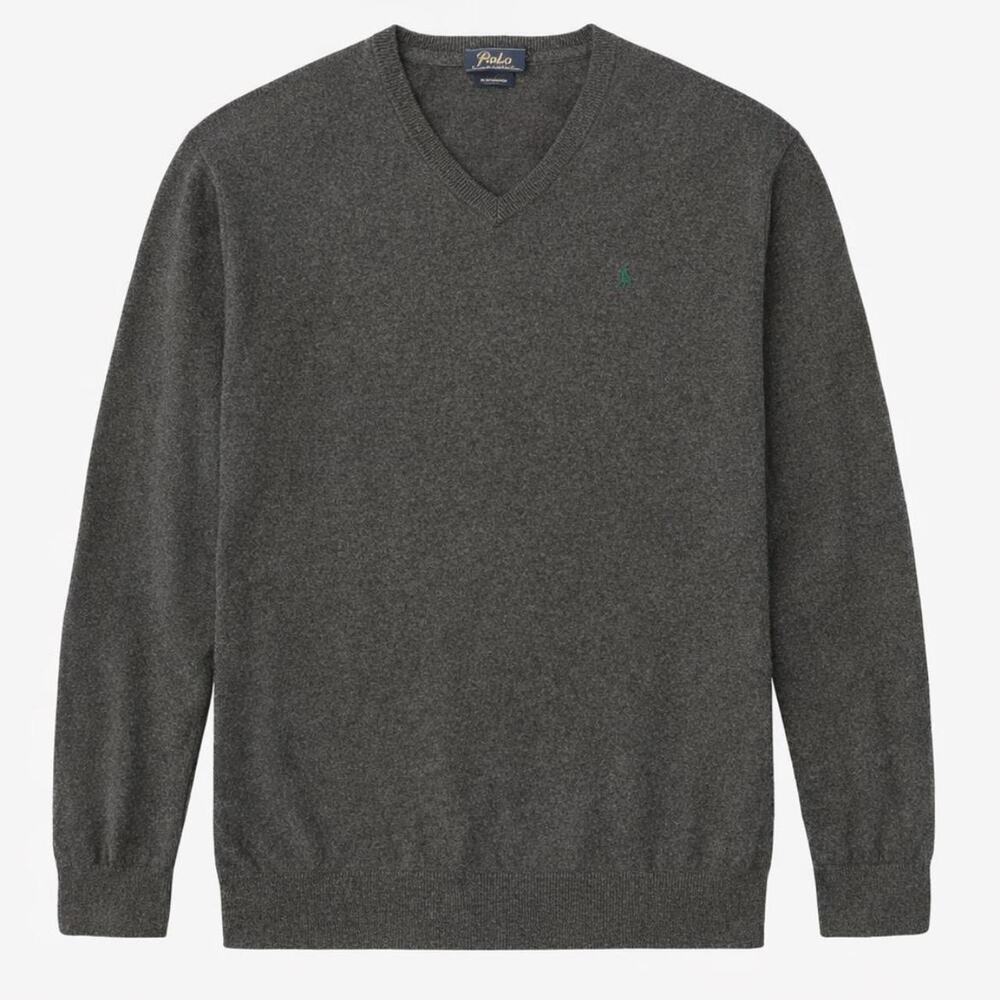 Polo ralph lauren grey v neck